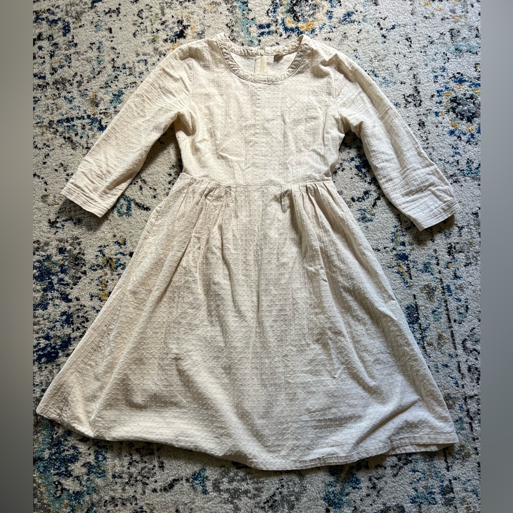 Movint New York Beige a-line 100% cotton dress size S EUC